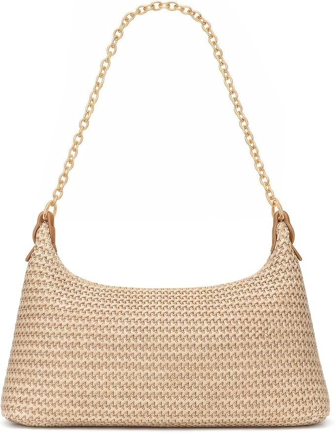 Beach Bags for Women Summer Straw Purse Boho Woven Shoulder Bag Crochet Purse Vacation Tote Handb... | Amazon (US)