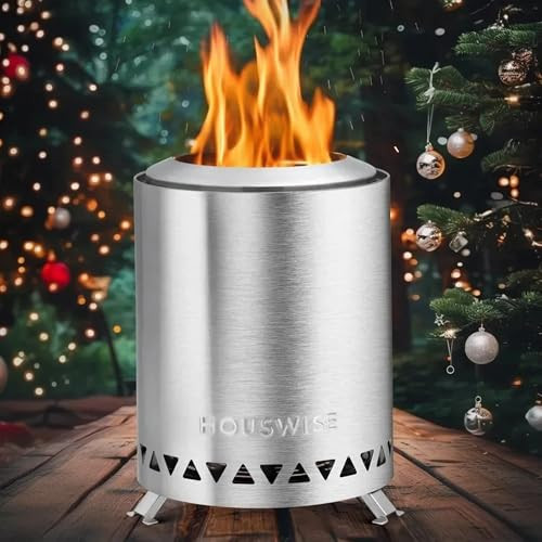 Smokeless Tabletop Fire Pit Outdoor - 8 Inch Mini Fire Pit, Wood Pellet Table Top Firepit, Portab... | Amazon (US)