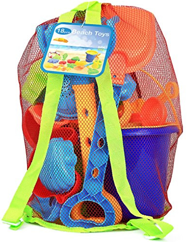 Click N' Play Beach Toys for Kids 3-10 - 18 Piece Including Sand Bucket with Sifter, Watering Can... | Amazon (US)