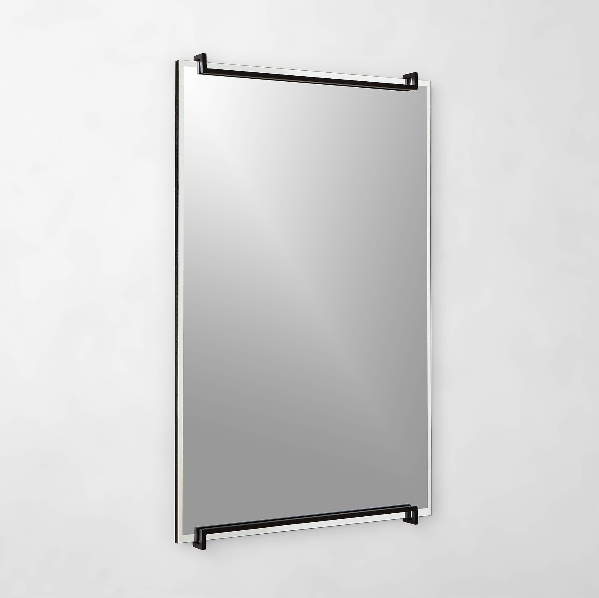 Ophelia Rectangular Black Wall Mirror 24"x36" | CB2 | CB2