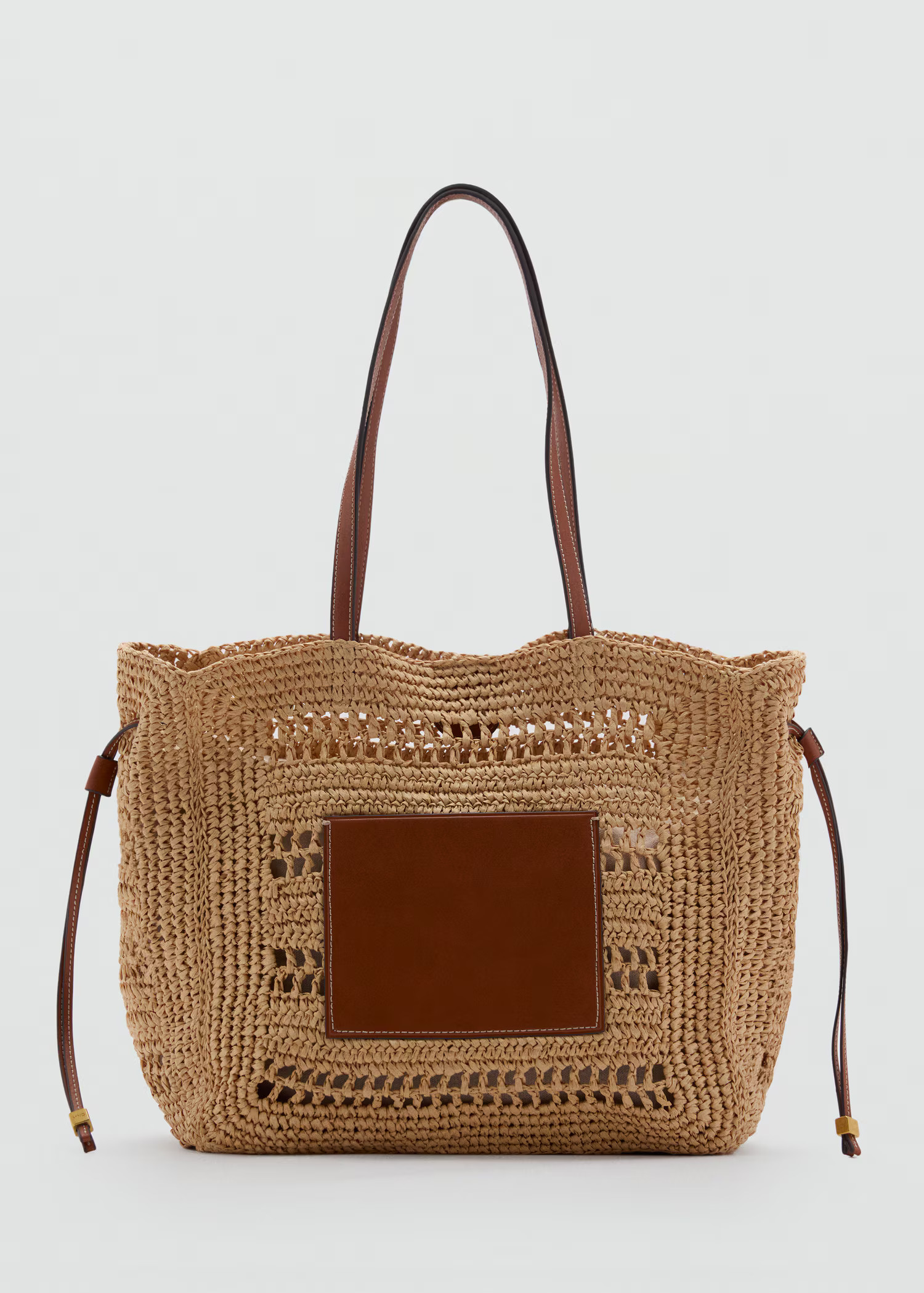 Natural fibre shopper bag - Women | MANGO United Kingdom | MANGO (UK)