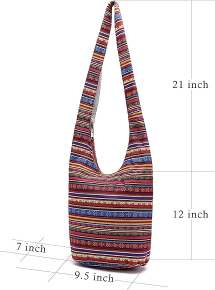 Women Shoulder Handbags Fashion canvas Hippie Crossbody Bags Bohemian Animal Prints Hobo Bags | Amazon (US)