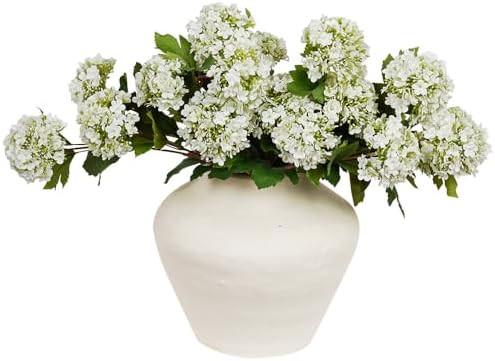 Melorca&Guilla Artificial Flowers for Decoration,6Pcs 23inch White Hydrangea Fake Flowers,Faux Fl... | Amazon (US)