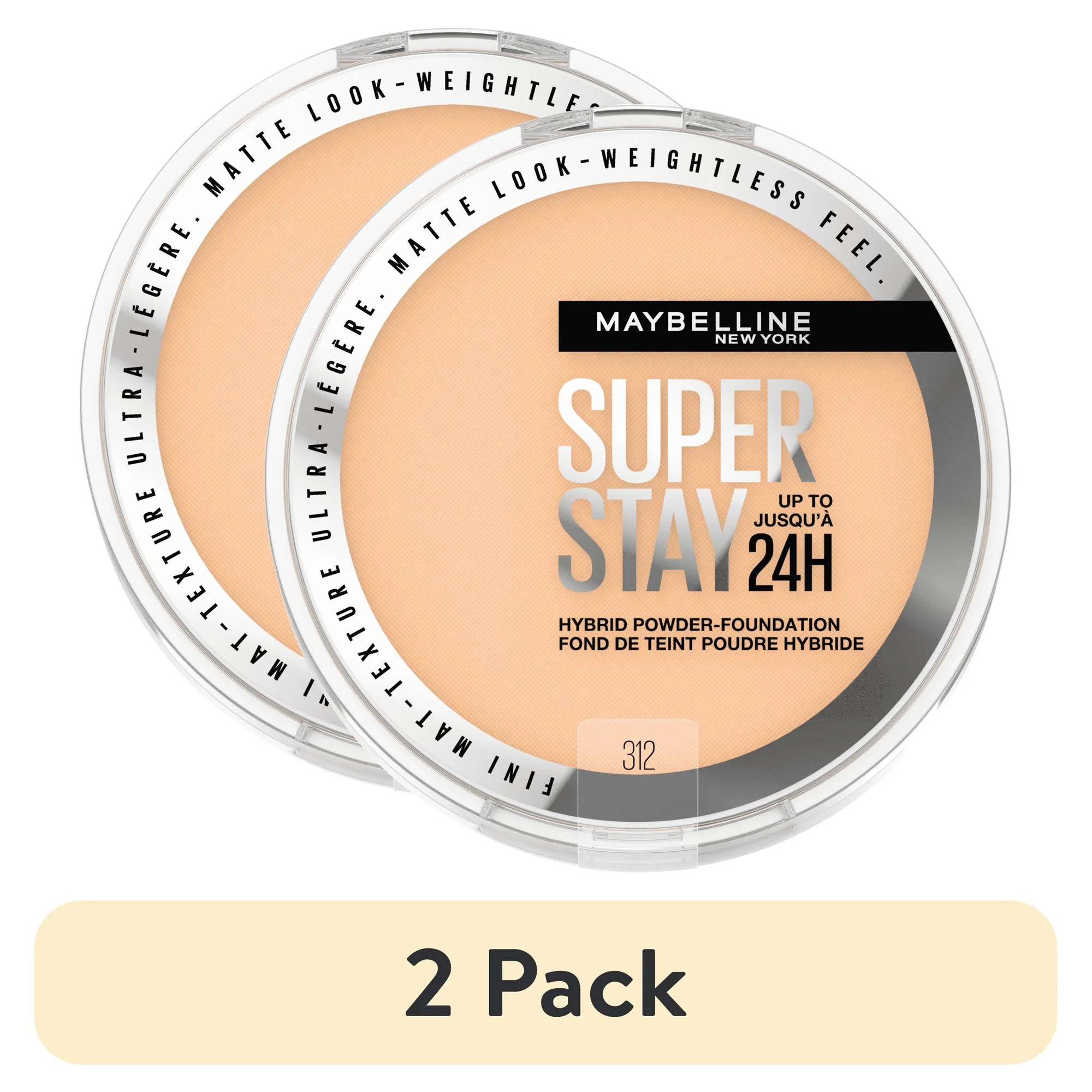 (2 pack) Maybelline Super Stay Powder Foundation Makeup, Soft Matte Finish, 312, 0.21 oz | Walmart (US)