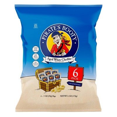 Pirate's Booty Aged White Cheddar Puffs - 6ct - 1oz | Target