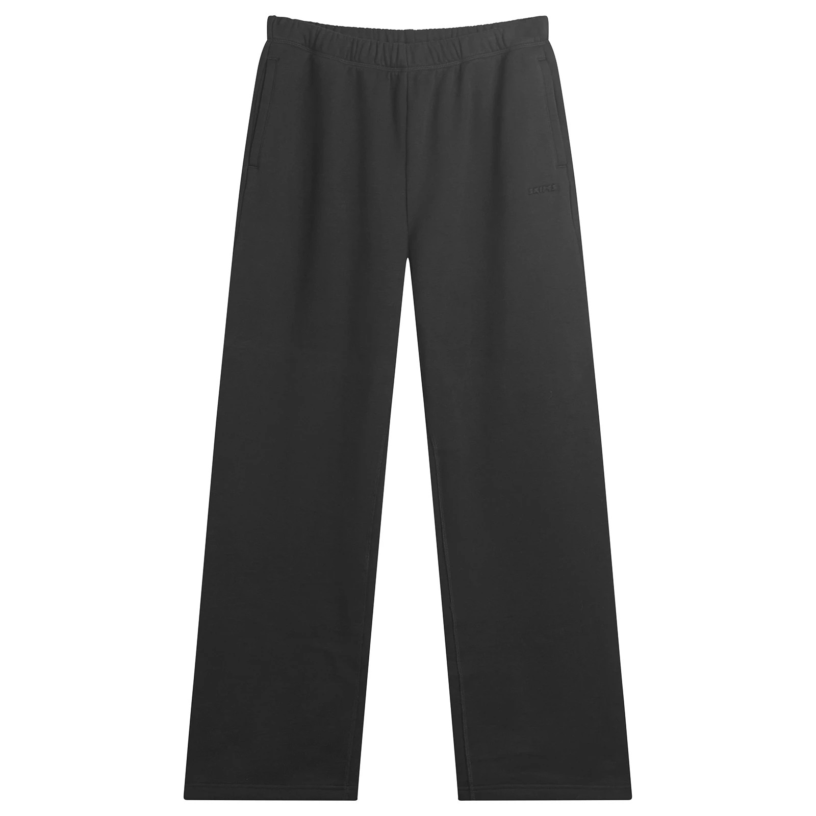 SKIMS Women's Cotton Fleece Classic Straight Leg Pant in Onyx, Size X-Large | END. Clothing