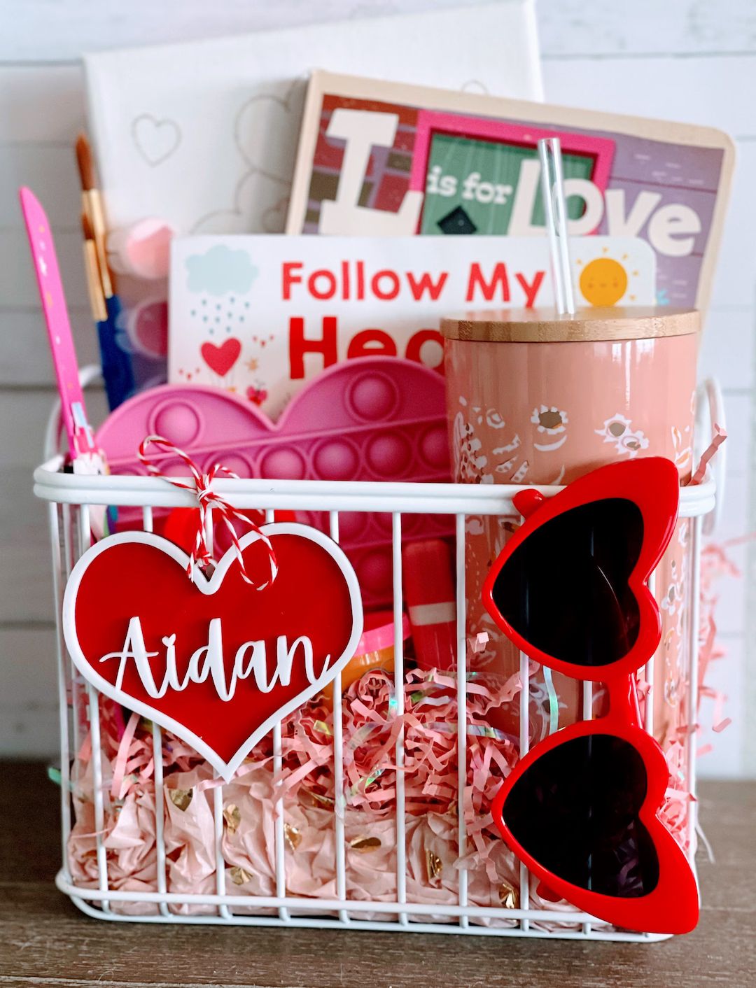 Personalized Valentine's Basket Tag Valentine's Day - Etsy | Etsy (US)