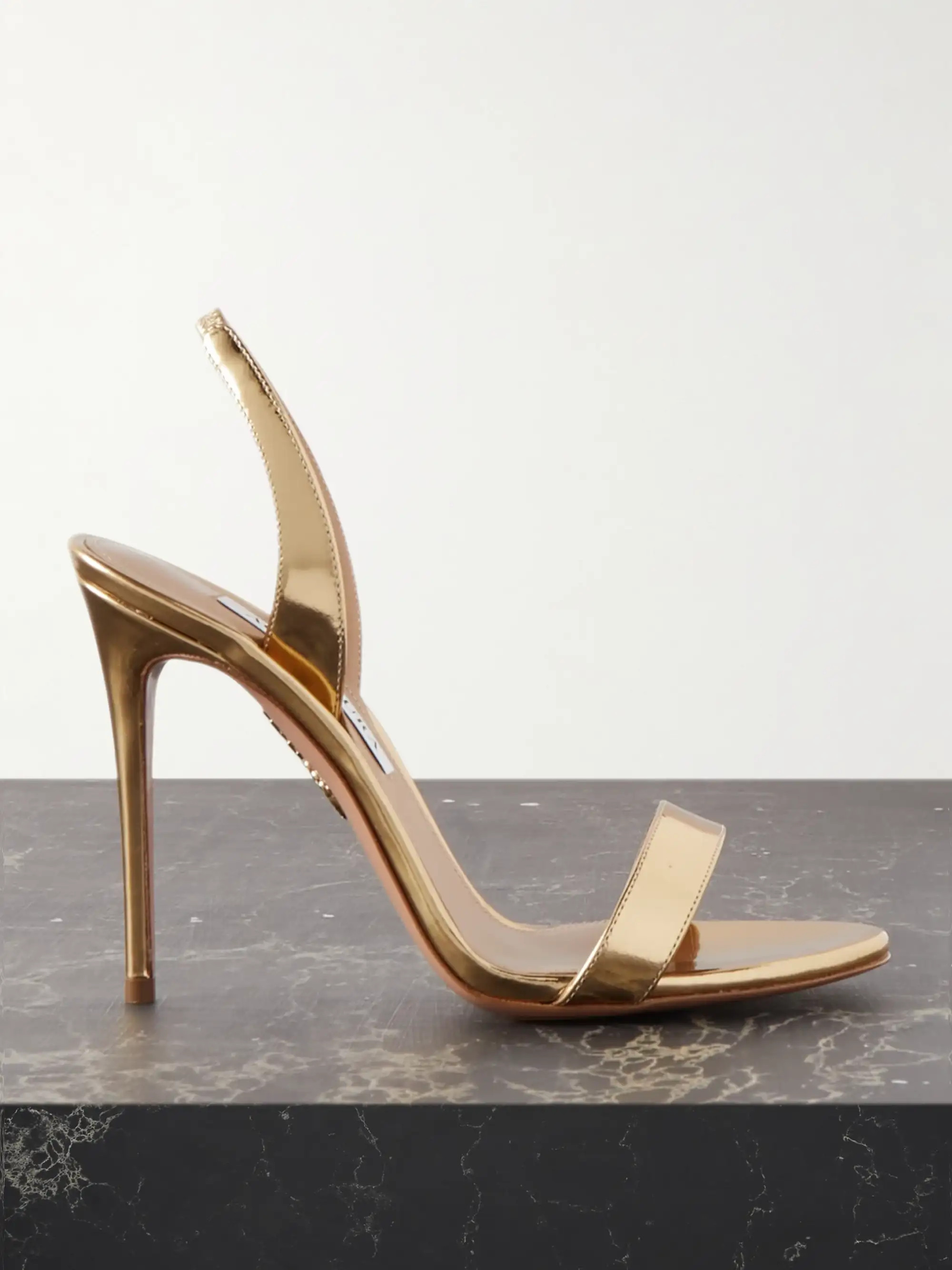 So Nude 105 mirrored-leather slingback sandals | NET-A-PORTER (US)