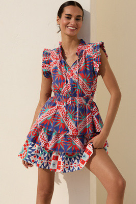 Ro's Garden Bimba Ruffled Tiered Mini Dress | Anthropologie (US)