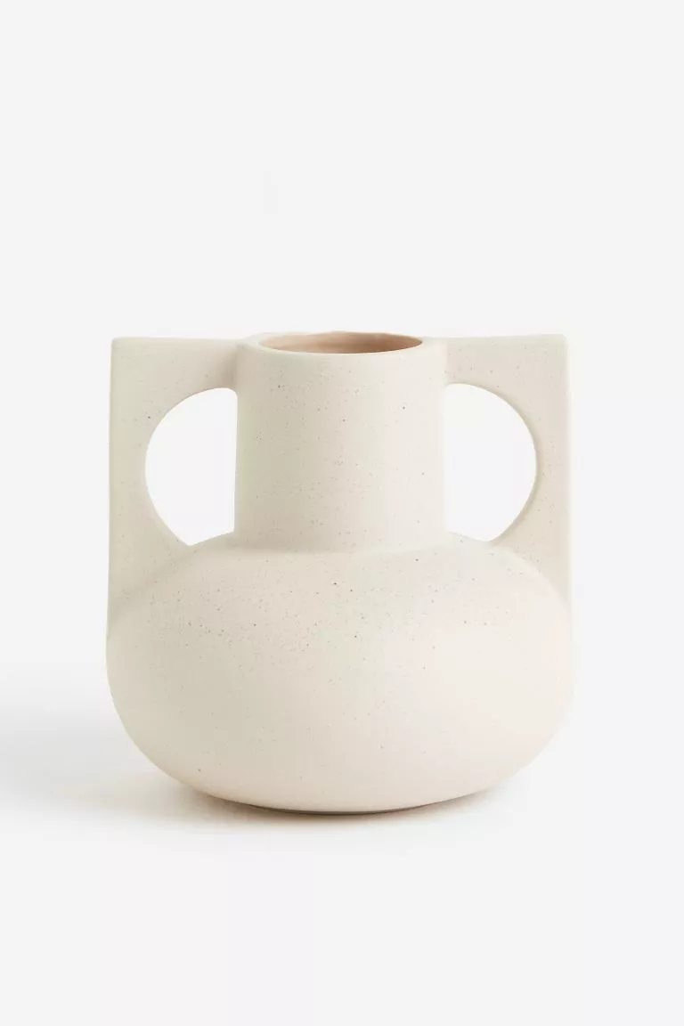 Large Stoneware Vase - Black - Home All