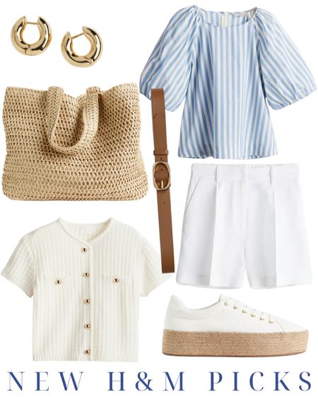 H&M finds | women’s clothing | blouse | button down | shoes | belt | purse | bag | gold earrings | summer | spring | outfit 

#LTKstyletip #LTKbeauty