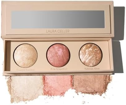 LAURA GELLER NEW YORK Geller's Greatest Lift-n-Glow Baked Trio Palette - Highlighter, Blush, Bron... | Amazon (US)