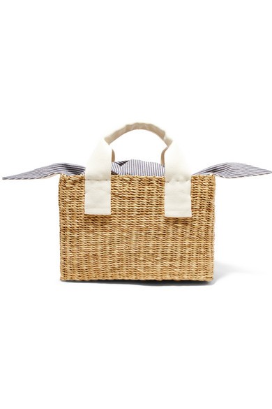 Muun - Ninon Straw And Striped Cotton-canvas Tote - Beige | NET-A-PORTER (US)