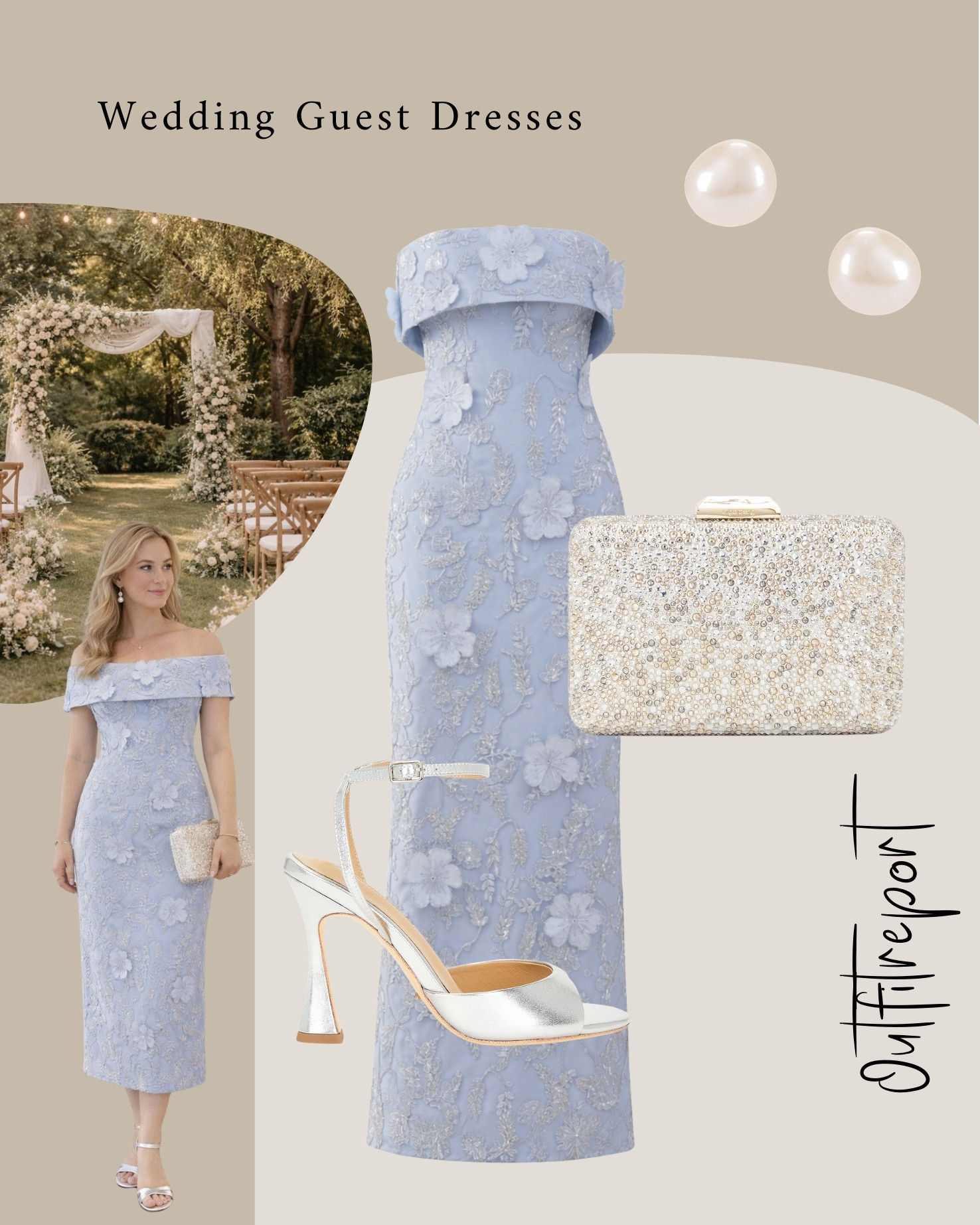 wedding guest dress by club L london, with heeled sandals, and a clutch 

 #LTKeurope #LTKwedding #LTKdresses