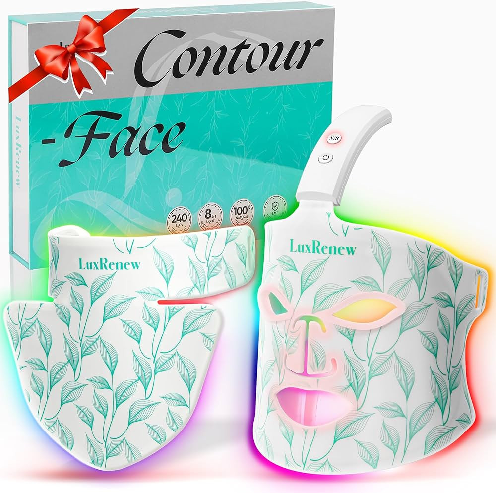 Red Light Therapy Mask Set for Face, 7 Colors Face Led Therapy Mask, Red Light for Facial Skincar... | Amazon (US)