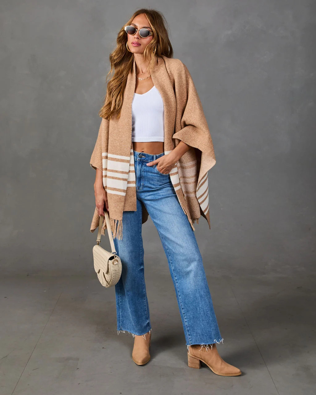 Morning Chills Color Block Scarf Cardigan | VICI