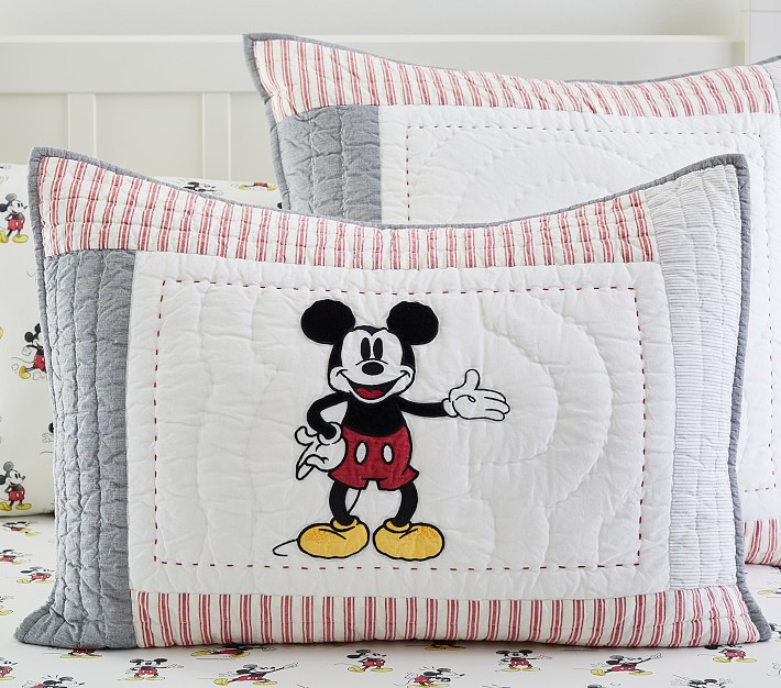 Disney Mickey Mouse Patchwork Quilt & Shams | Pottery Barn Kids