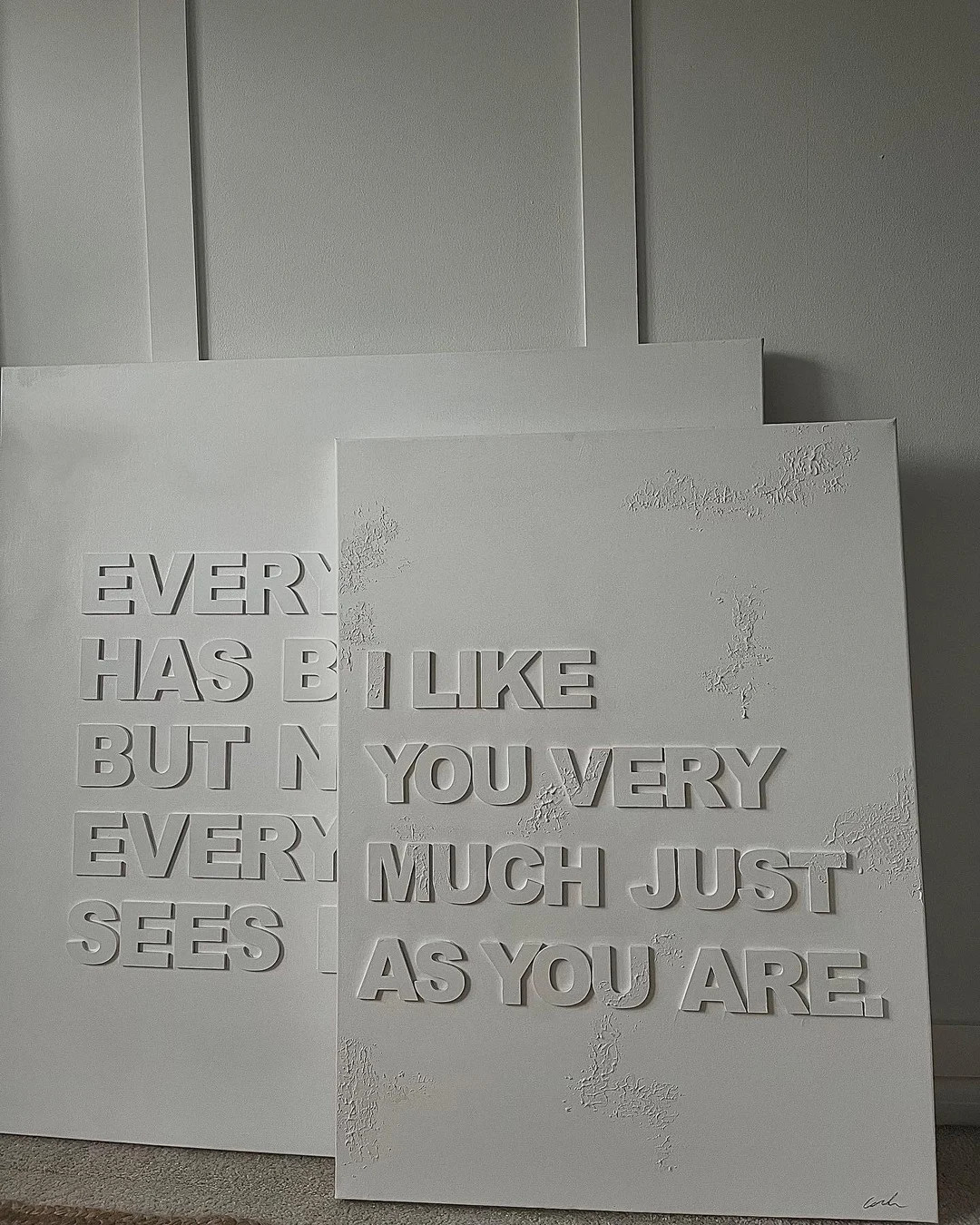 3D quote textured art | 80 x 60 cm | Etsy (US)