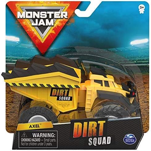 Monster Jam, Official Axel Dirt Squad Dump Truck Monster Truck with Moving Parts, 1:64 Scale Die-... | Amazon (US)