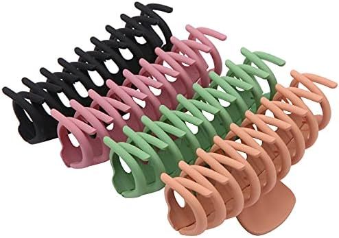 Large Hair Claw Clips for Thick Hair 4 PCS, Strong Hold Perfect for Women, Barrettes for Long Hai... | Amazon (UK)