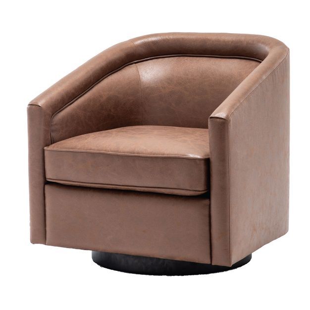 eLuxury Modern Swivel Faux Leather Accent Chair | Target