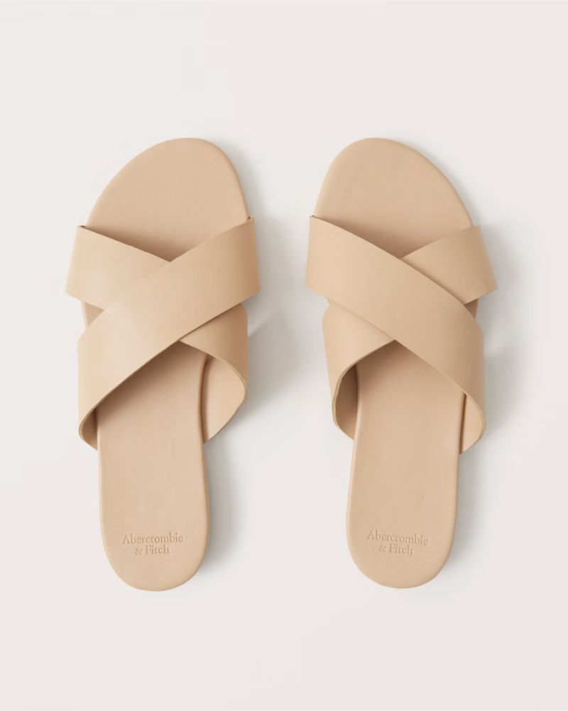 Criss-Cross Slide Sandals | Abercrombie & Fitch (US)