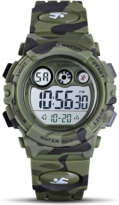 GOLDEN HOUR Watches for Kids Digital Sport Waterproof Boys Girls Watch Outdoor 12/24 H Alarm EL B... | Amazon (US)