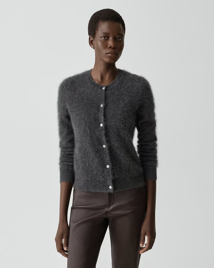 Brushed Cardigan in Airy Cashmere | Theory