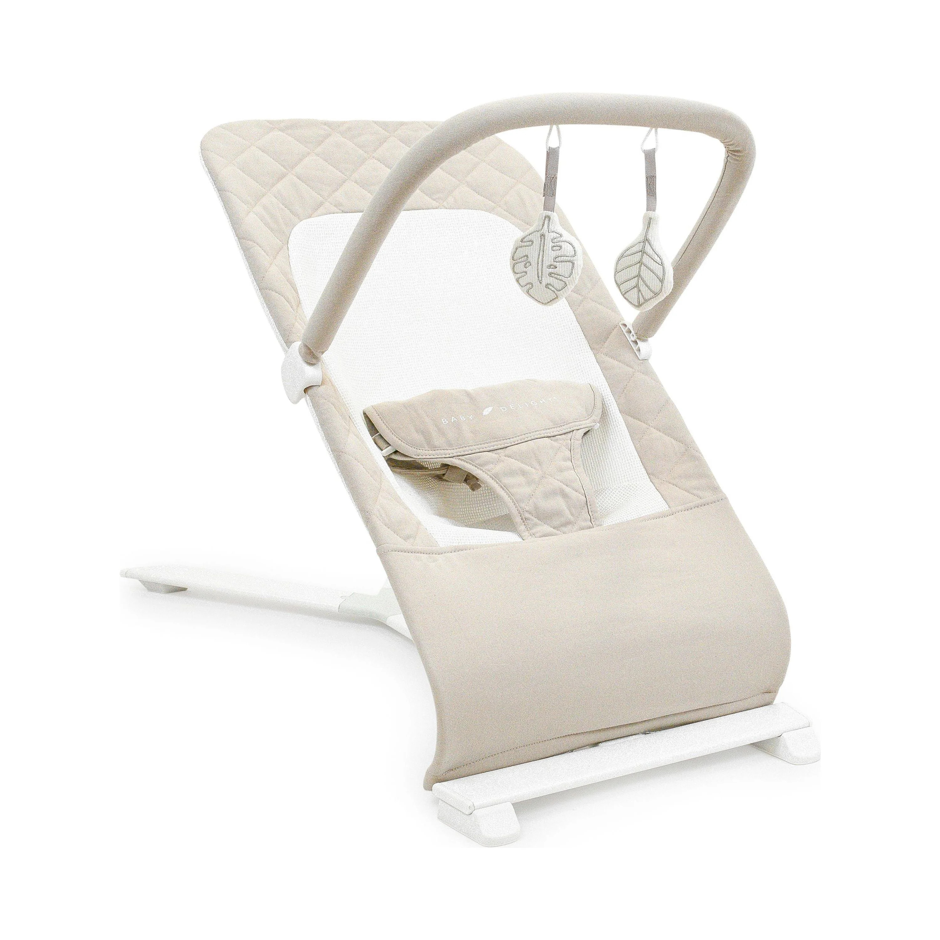 Baby Delight Alpine Deluxe Portable Baby Bouncer, for Infants 0-6 Months, Organic Oat | Walmart (US)