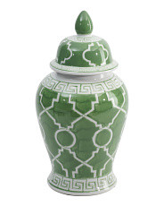 Modern Ceramic Temple Jar With Lid | Marshalls