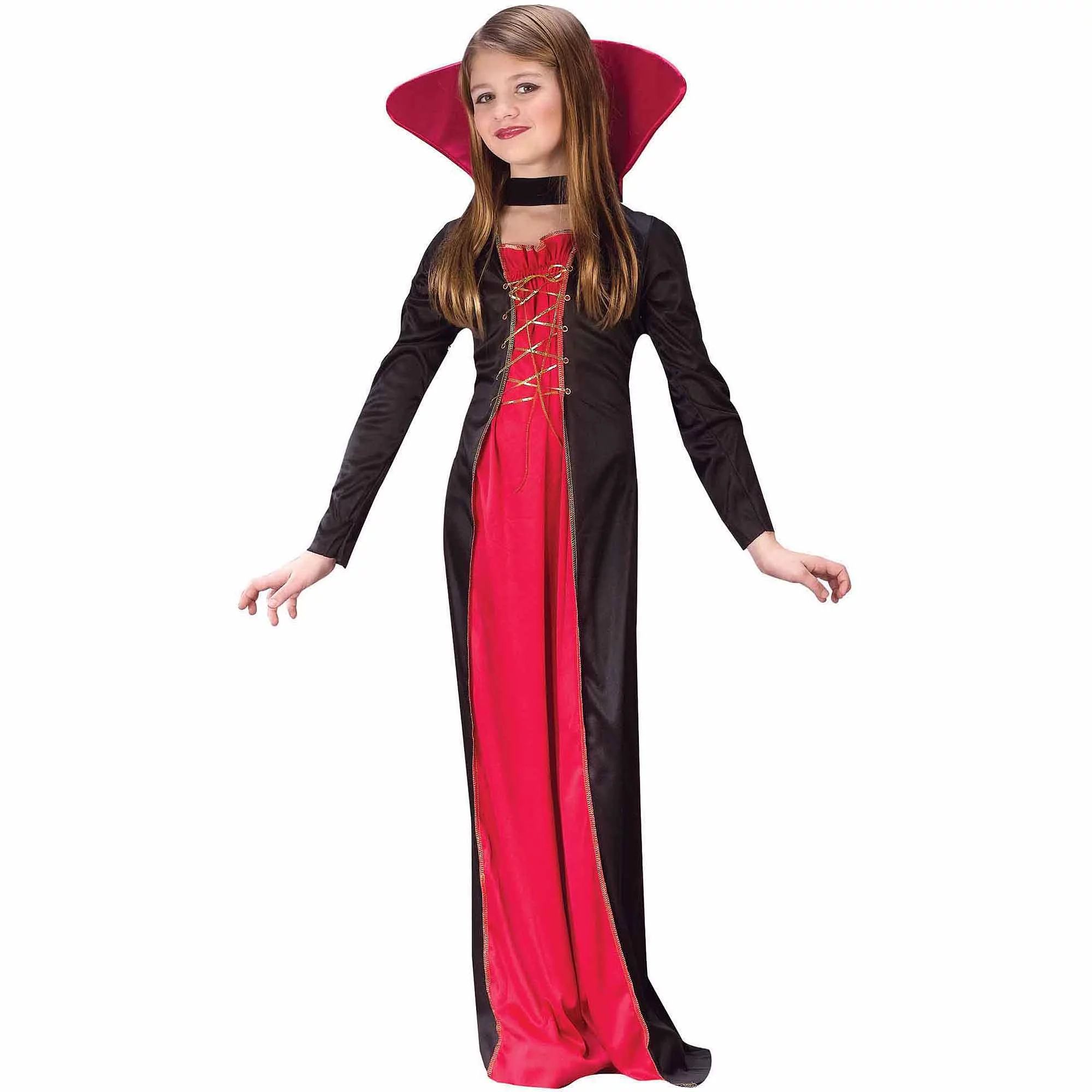Costumes For All Occasions Victorian Vampire Girl's Halloween Fancy-Dress Costume for Child, L | Walmart (US)