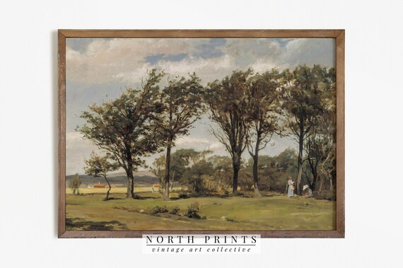 Landscape Art  Vintage Landscape Print  Painting | Etsy | Etsy (US)