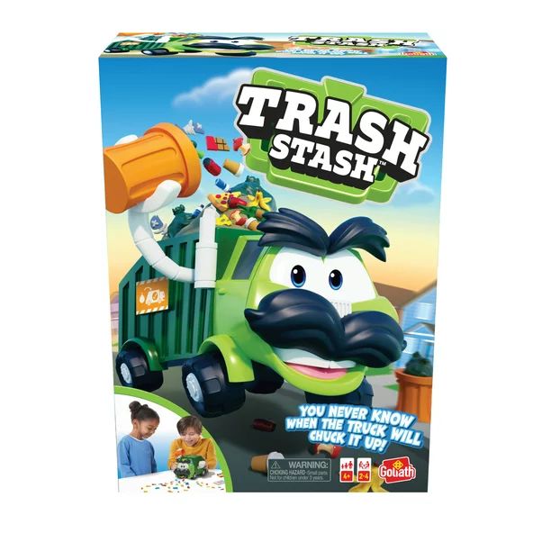 Goliath Trash Stash Game - Fill Trashcan, Watch It Dump into Truck or Truck Chucks It up - Walmar... | Walmart (US)