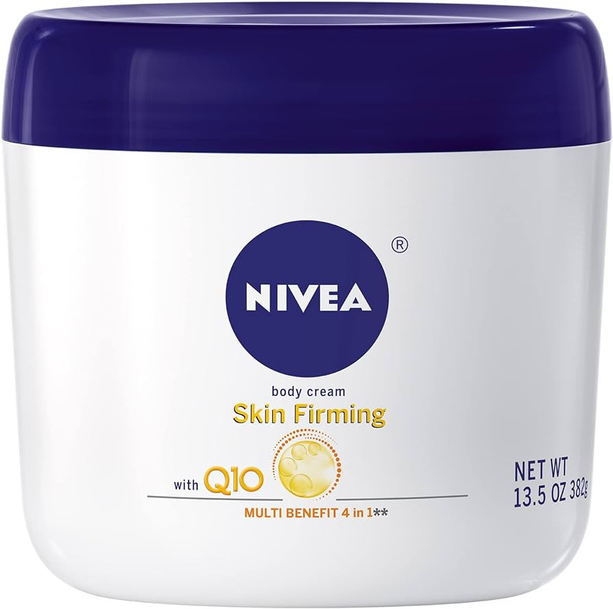 Amazon.com: Nivea Skin Firming Q10 Body Cream, 4-in-1 Dry Skin Moisturizer with Fresh Scent, Skin... | Amazon (US)