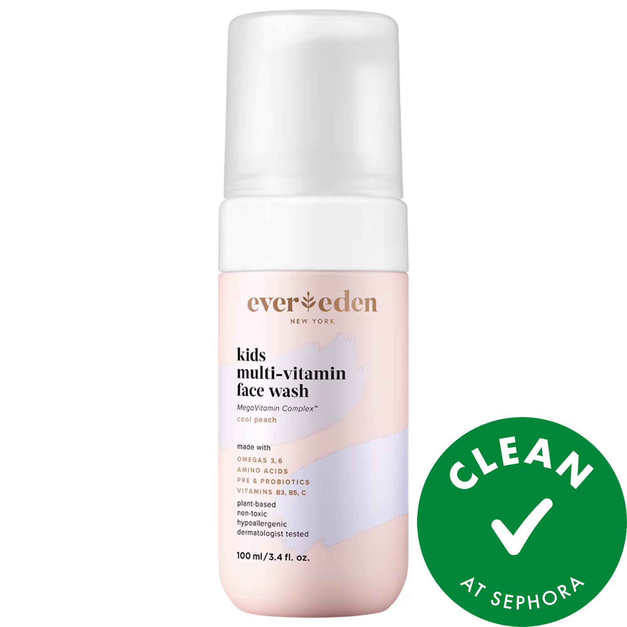 Evereden Kids Multi-Vitamin Cleanser with Vitamins B5 & B3 (Niacinamide) 3.4 oz / 100 ml | Sephora (US)