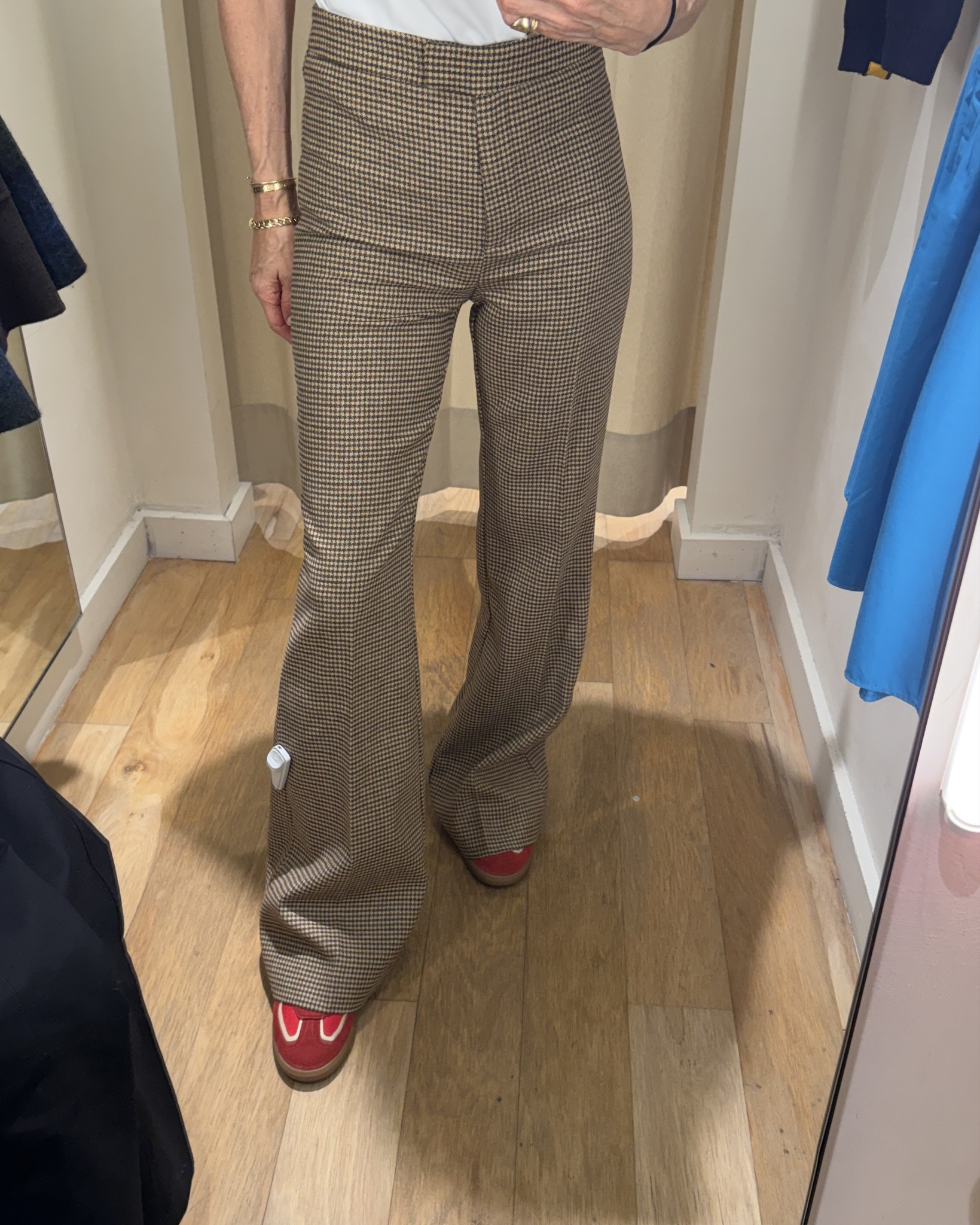 A dressing room try on at Mango 