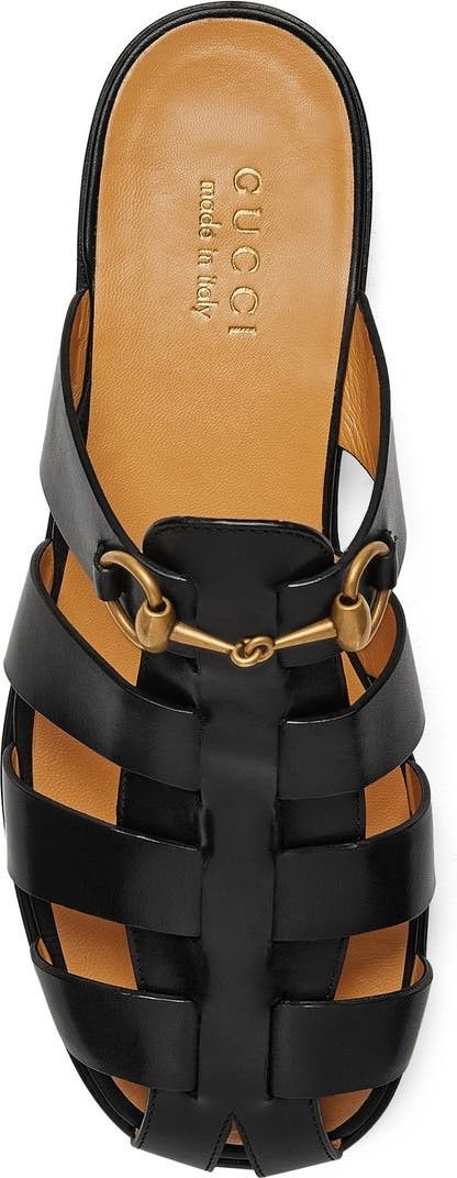 Jakarta Horsebit Leather Slide SandalGUCCI | Nordstrom