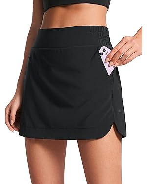 CRZ YOGA High Waisted Dolphin Golf Skirts for Women - Mini Lined A Line Tennis Casual Skort with ... | Amazon (US)