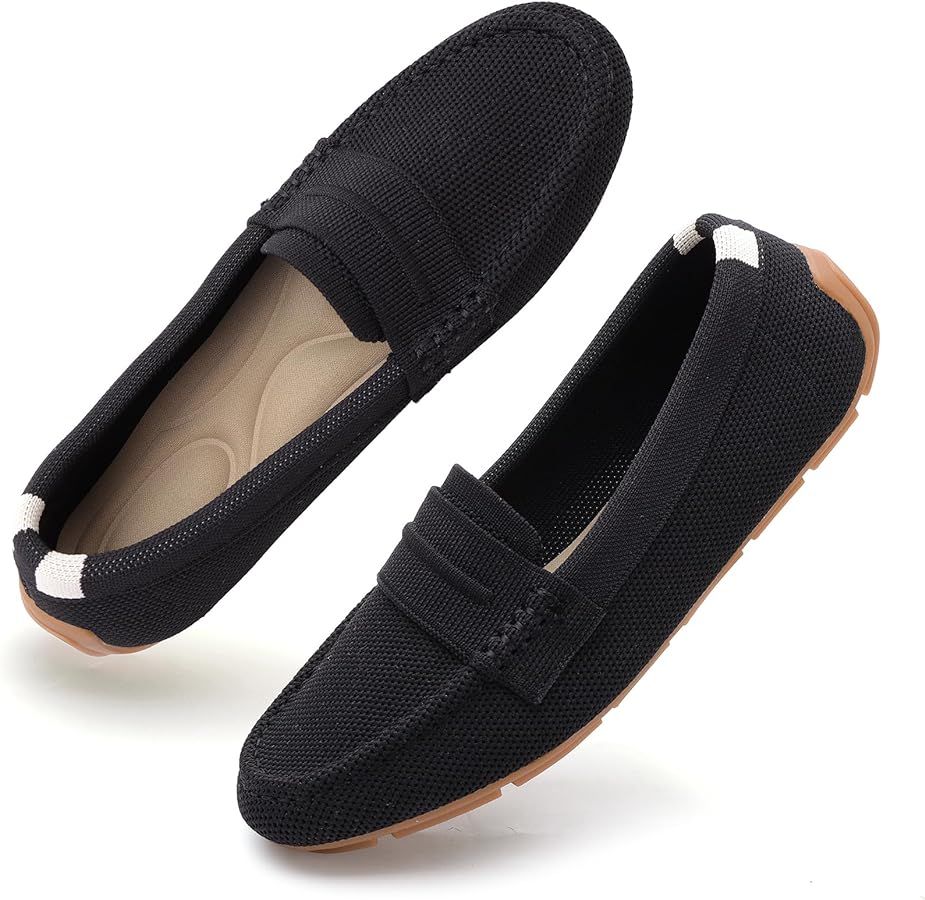 Stytbtot Women's Comfortable Loafer Shoes Flat Shoes | Amazon (US)