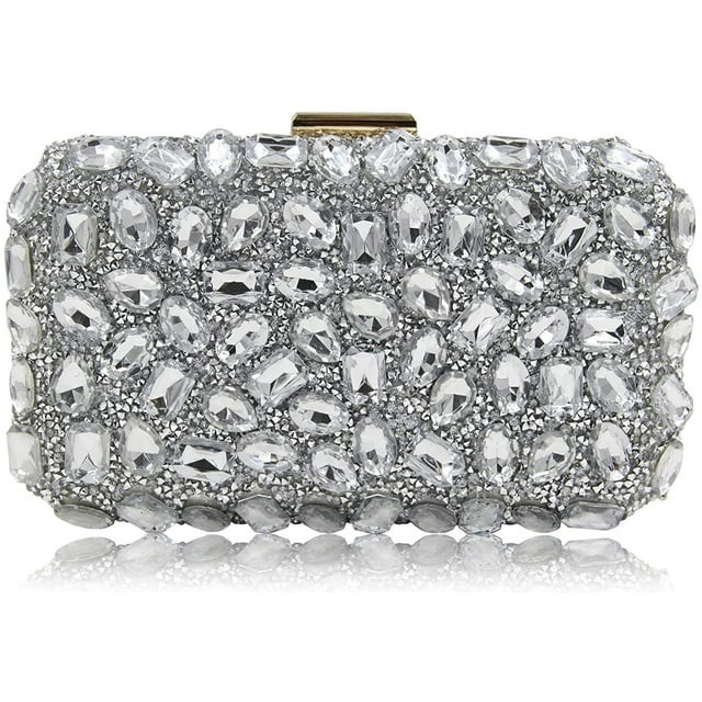 Milisente Women Diamond Clutch Purse Shinning Gemstone Crystal Evening Purses For Wedding and Par... | Walmart (US)