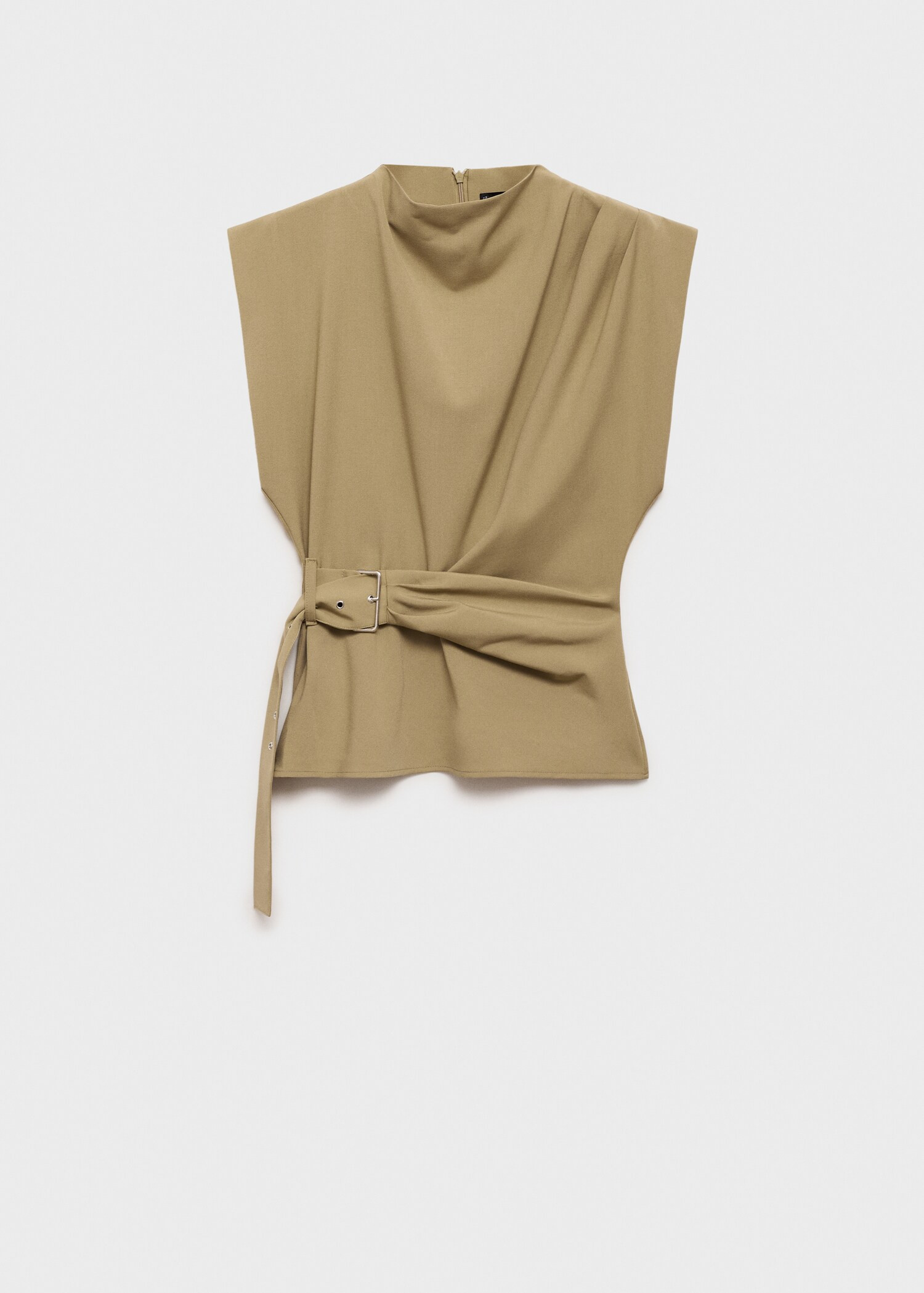 Blouse with shoulder pads and belt - Women | MANGO Canada | Mango Canada