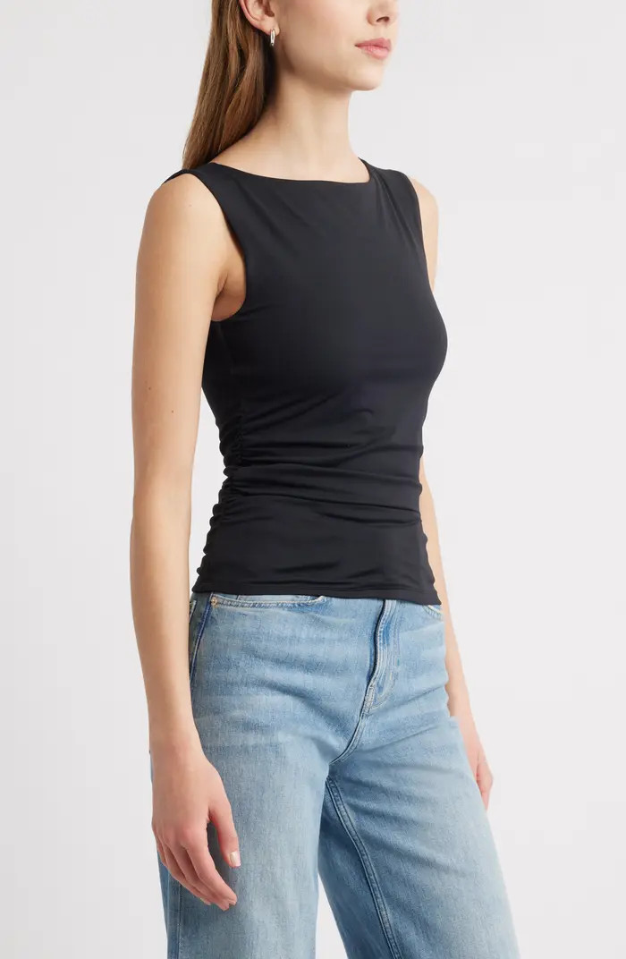 Boat Neck Sleeveless Top | Nordstrom