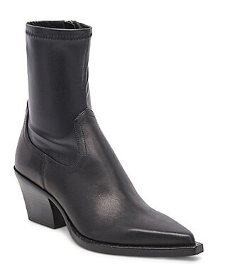 Dolce Vita Rutger Leather Pointed Toe Booties - 7.5 | Dillard's