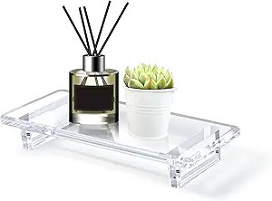 Acrylic Bathroom Counter Tray: Water-Resistant Kitchen and Bathroom Tray Countertop Decor,Perfect... | Amazon (US)