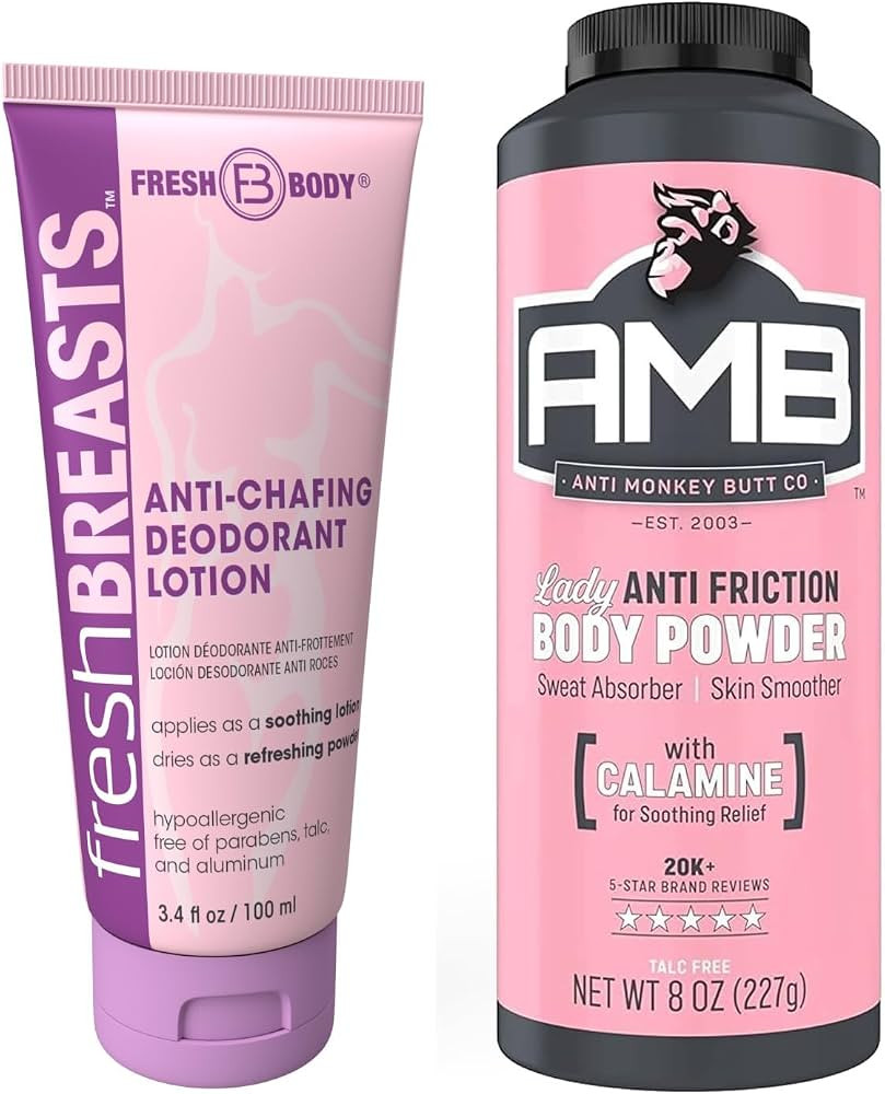 Ladies No Sweat Bundle: Fresh BREASTS Lotion, 3.4oz - The Solution for Women and Lady Anti-Monkey... | Amazon (US)