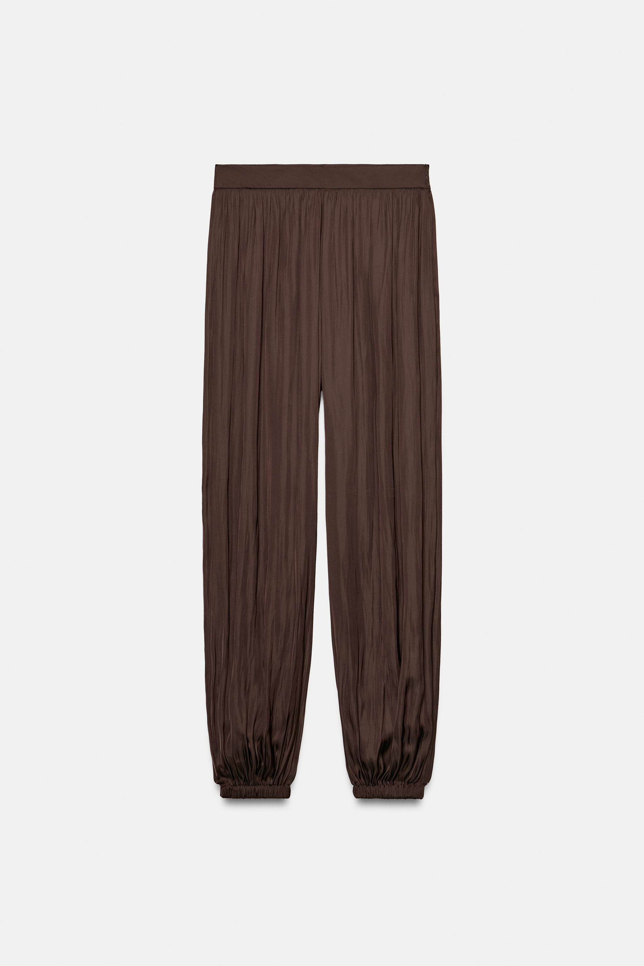 SATIN SAROUEL TROUSERS | Zara US