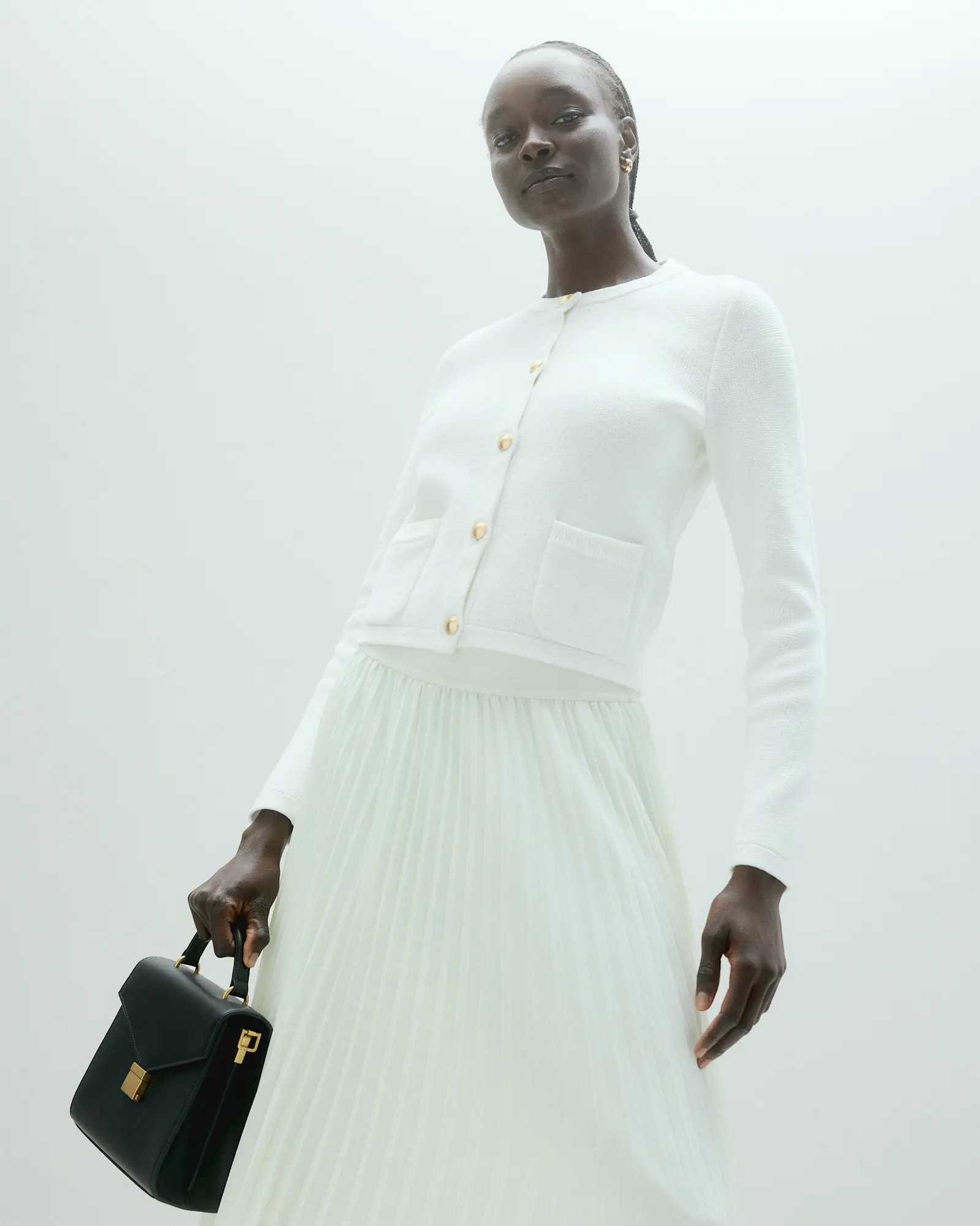 100% Organic Cotton Sweater Jacket in Ivory | Quince