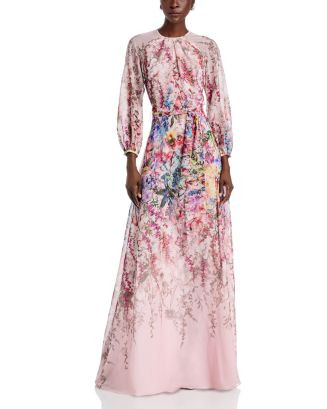 Chiffon Floral Print A Line Dress | Bloomingdale's (US)