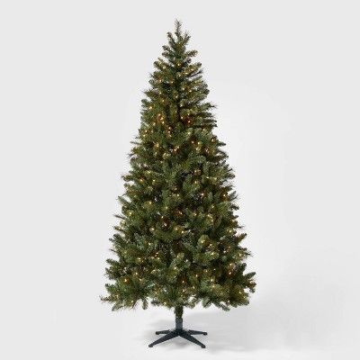 7.5ft Pre-lit Artificial Christmas Tree Douglas Fir Auto Connect Clear Lights - Wondershop™ | Target