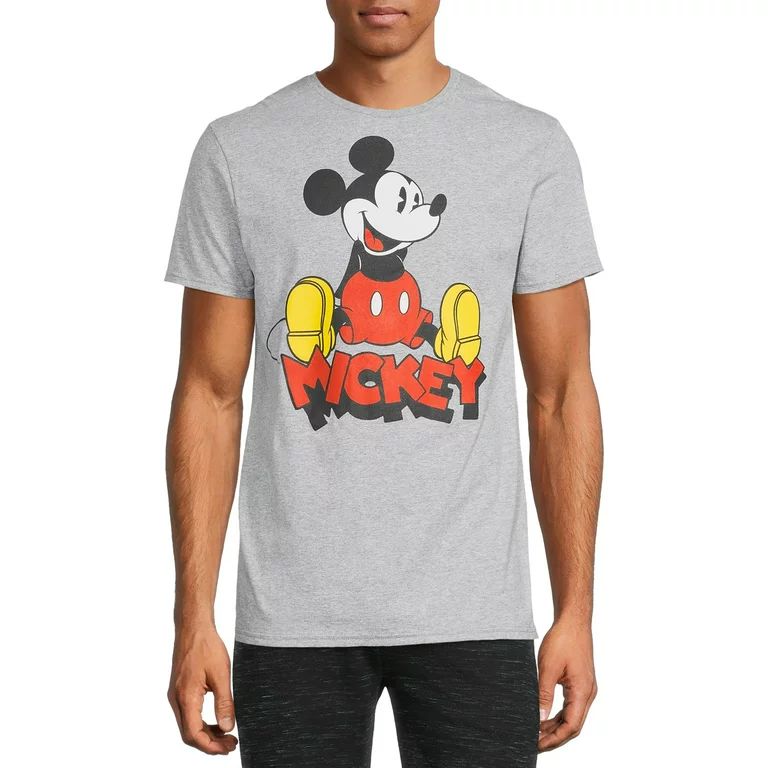 Disney Mens Vintage Mickey T-Shirt - Walmart.com | Walmart (US)
